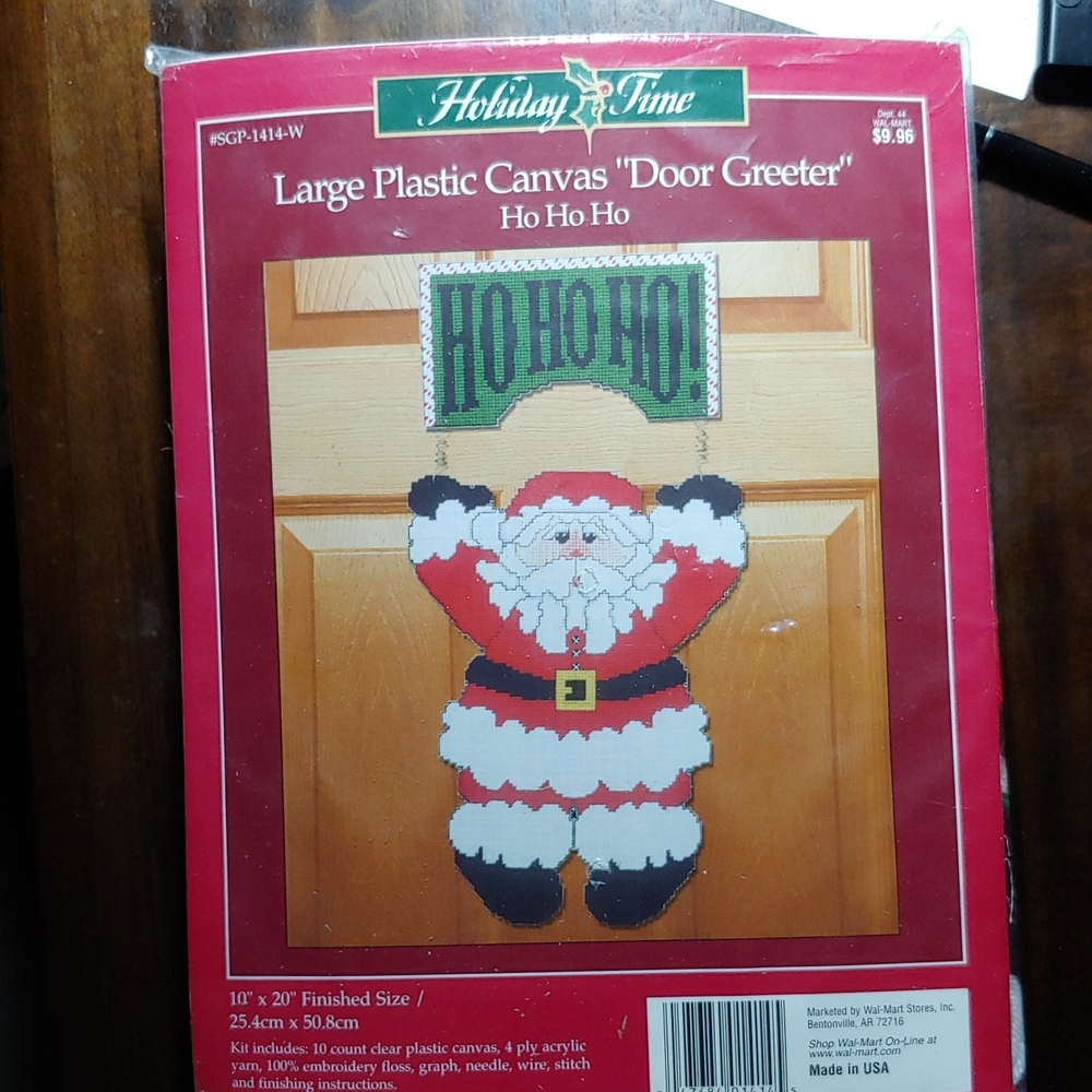 Holiday Time Santa Door Greeter - Red, White, and Black